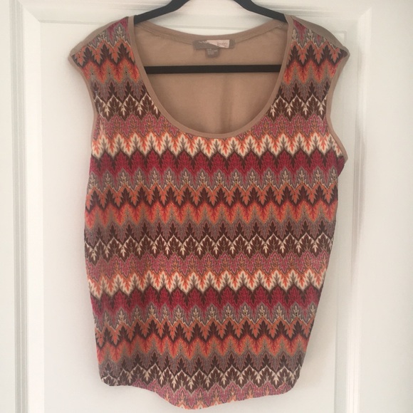 Forever 21 Tops - Tan orange and gold sparkle ✨ colorful knit top